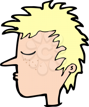 Royalty Free Clipart Image of a Man's Head