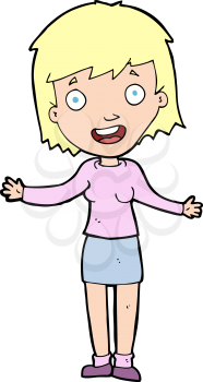 Royalty Free Clipart Image of a Happy Woman
