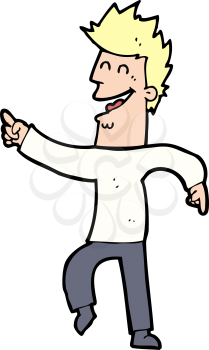 Royalty Free Clipart Image of a Man Dancing