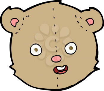 Royalty Free Clipart Image of a Teddy Bear Head