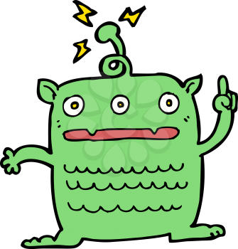 Royalty Free Clipart Image of a Monster