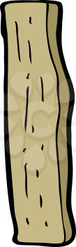 Royalty Free Clipart Image of a Wood Post