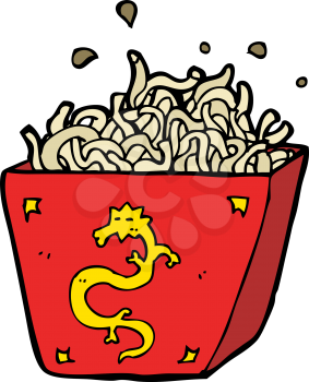 Royalty Free Clipart Image of Chinese Noodles