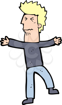 Royalty Free Clipart Image of a Man Squinting