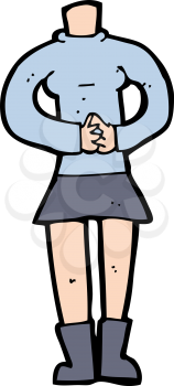 Royalty Free Clipart Image of a Woman's Body