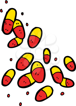 Royalty Free Clipart Image of Pills