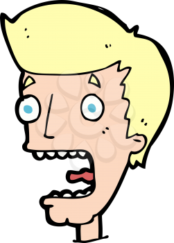 Royalty Free Clipart Image of a Boy Screaming