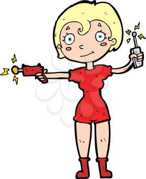 Royalty Free Clipart Image of a Futuristic Woman