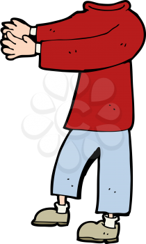 Royalty Free Clipart Image of a Man's Body