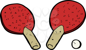 Royalty Free Clipart Image of Tennis Table Paddles