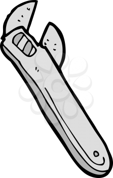 Royalty Free Clipart Image of an Adjustable Wrench