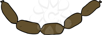 Royalty Free Clipart Image of Sausage Links