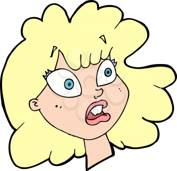 Royalty Free Clipart Image of a Scared Woman