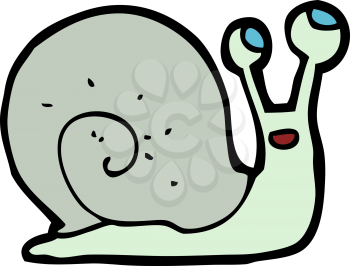 Royalty Free Clipart Image of a Snail