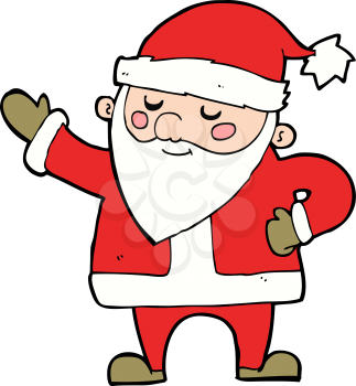 Royalty Free Clipart Image of a Santa Claus