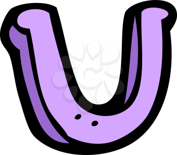 Royalty Free Clipart Image of a Letter U