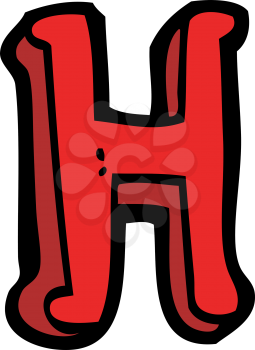 Royalty Free Clipart Image of a Letter H