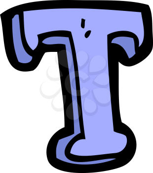 Royalty Free Clipart Image of a Letter T