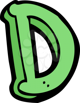 Royalty Free Clipart Image of a Letter D