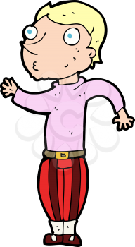 Royalty Free Clipart Image of a Man Wearing Striped Pants