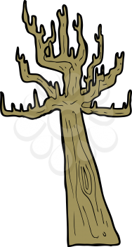 Royalty Free Clipart Image of a Barren Tree