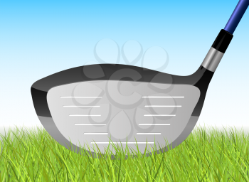 Golf Driver Resting in Grass