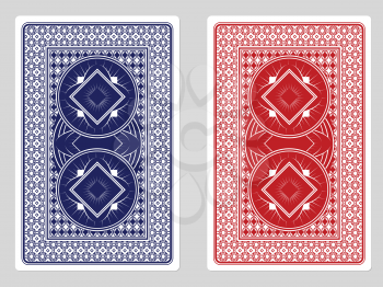 Detailed playing card back designs