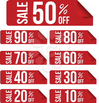 Sale percent sticker price tag flat design