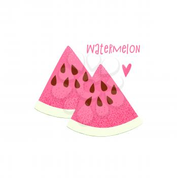Watermelon vector design, colorful graphic concept, summer illustration