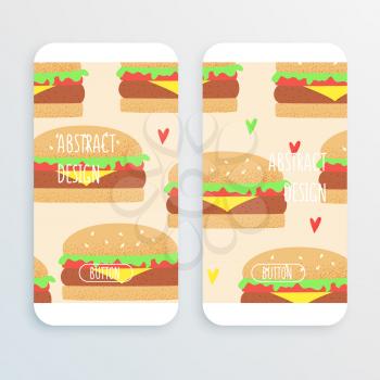Hamburger vector illustration, retro concept, cute design