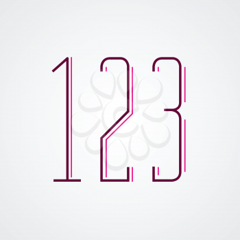 Royalty Free Clipart Image of Numbers