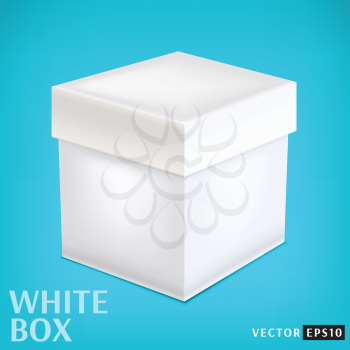 Royalty Free Clipart Image of a White Box
