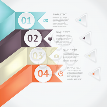 Modern business origami style options banner. Vector illustration. Vector arrows. For workflow layout, number options, step up options, web design, infographics.