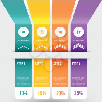 Modern infographics element number template. Vector illustration. can be used for workflow layout, diagram, business step options, banner, web design