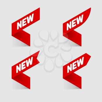 Sign New. New signs. Isolated vector illustration.