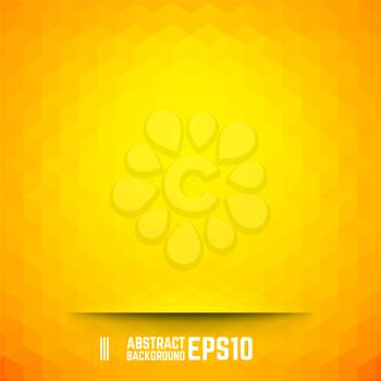 Yellow abstract cube background. Vector illustration.