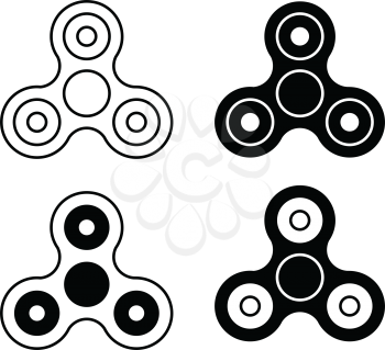 Hand Fidget Spinner Toy Set. Stress and Anxiety Relief. Plastic Toys
