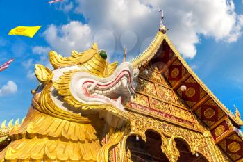 Wat Loi Khro - Buddhists temple in Chiang Mai, Thailand in a summer day