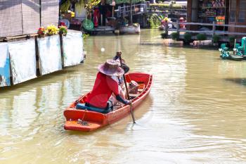 Floating Market in Pattaya, Thailand in a summer day