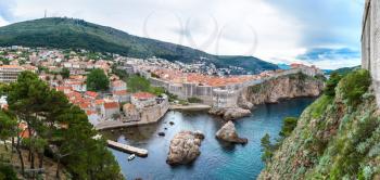 Panorama of Old city Dubrovnik in a beautiful summer day, Croatia