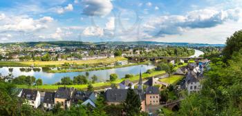 Panoramic aerial view of Trier in a beautiful summer day, Germany