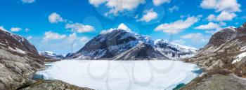 Nigardsbreen glacier in Nigardsvatnet Jostedalsbreen national park in Norway in a sunny day