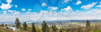 Aerial view of Oslo in Norway in a sunny day