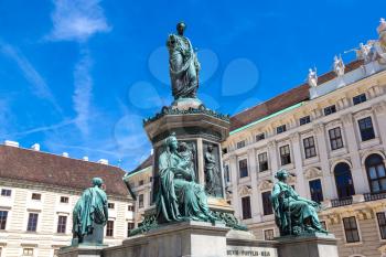 Monument to Emperor Franz I at the Hofburg Palace in Vienna, Austria in a beautiful summer day