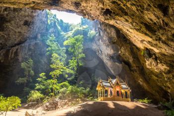Royal pavilion in Phraya Nakorn cave, National Park Khao Sam Roi Yot, Thailand in a summer day