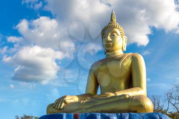 Statue of Buddha in Hua Hin, Thailand in a summer day
