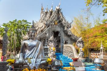 Wat Sri Suphan (Silver temple) - Buddhists temple in Chiang Mai, Thailand in a summer day