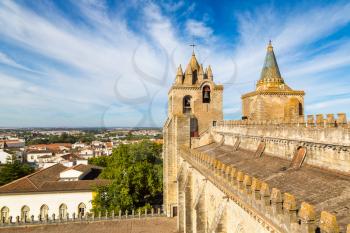 Cathedral of Evora, Portugal in a beautiful summer day