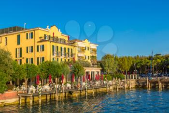 Sirmione on lake Garda in a beautiful summer day, Italy