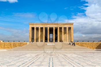 Anitkabir, mausoleum of Ataturk, Ankara, Turkey in a beautiful summer day